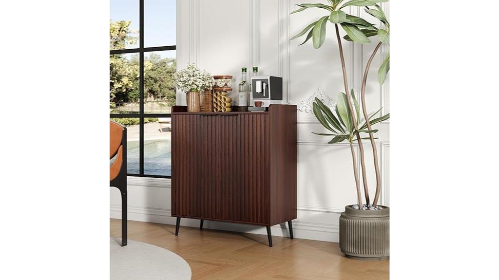 modern fluted door cabinet