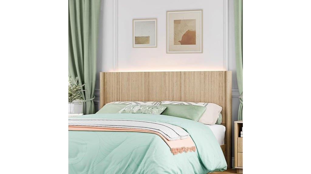 modern fluted wall headboard
