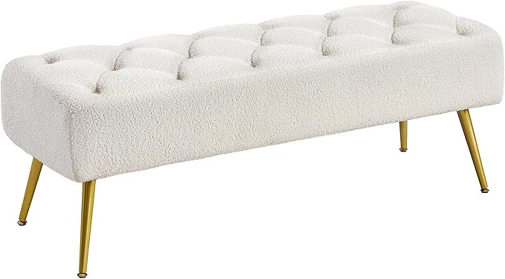 modern padded ottoman