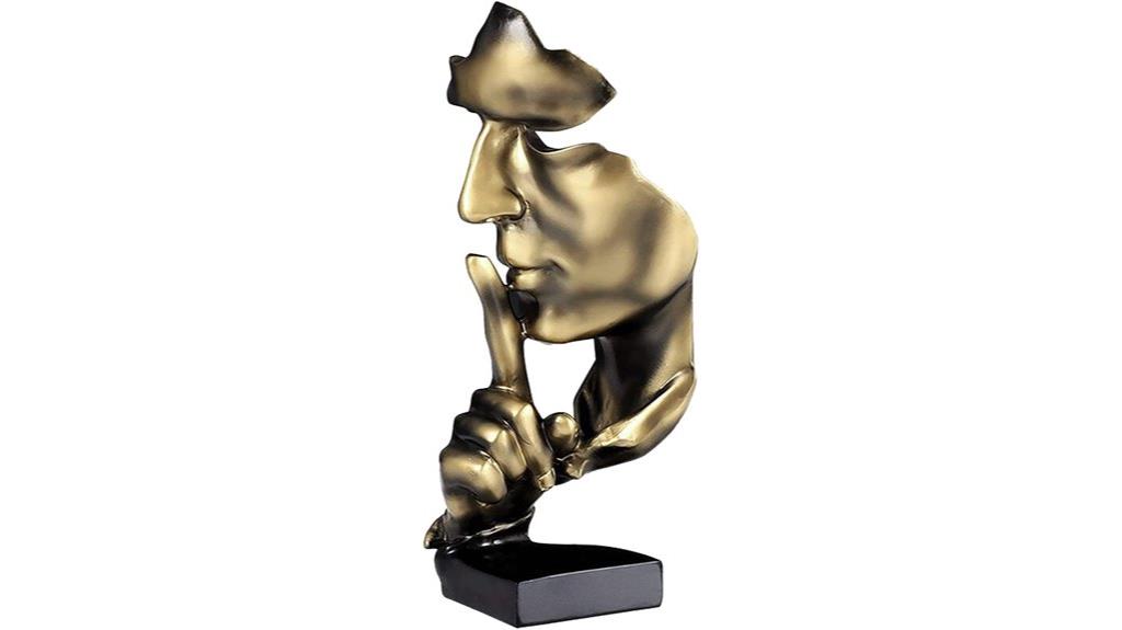 modern resin thinker figurine