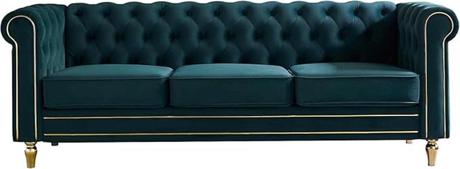 modern velvet living room