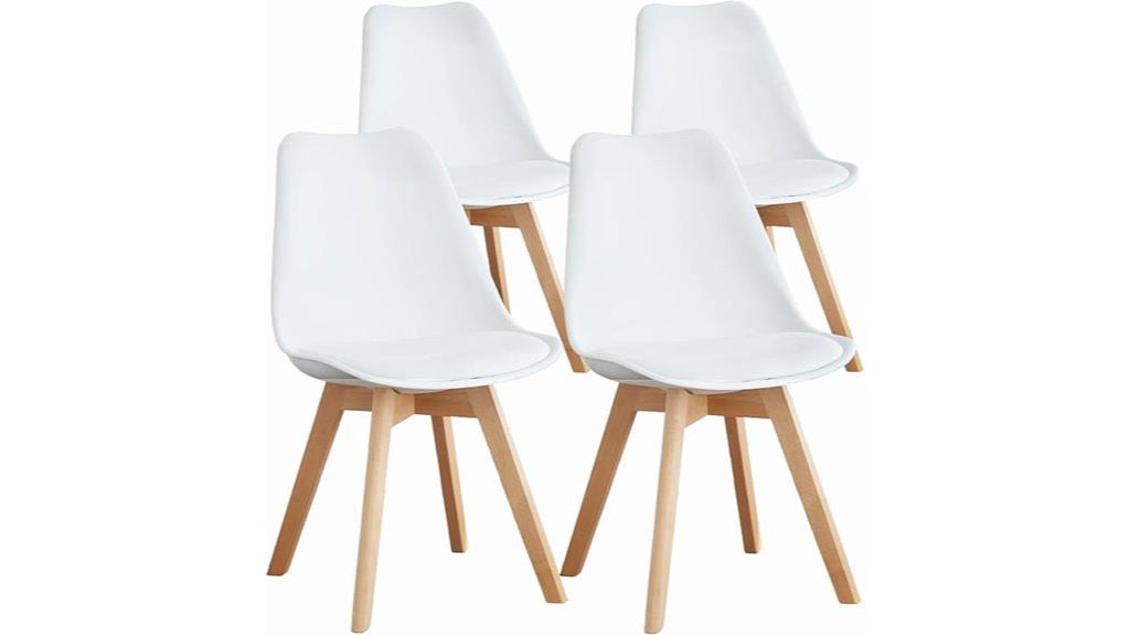 modern wood legged dining chairs