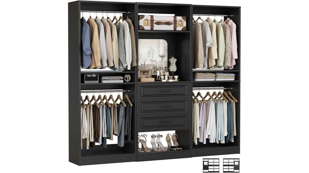 modular closet system set