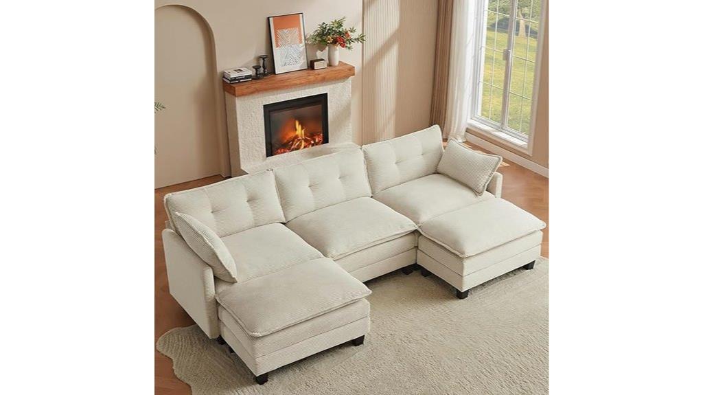 modular u shaped sofa