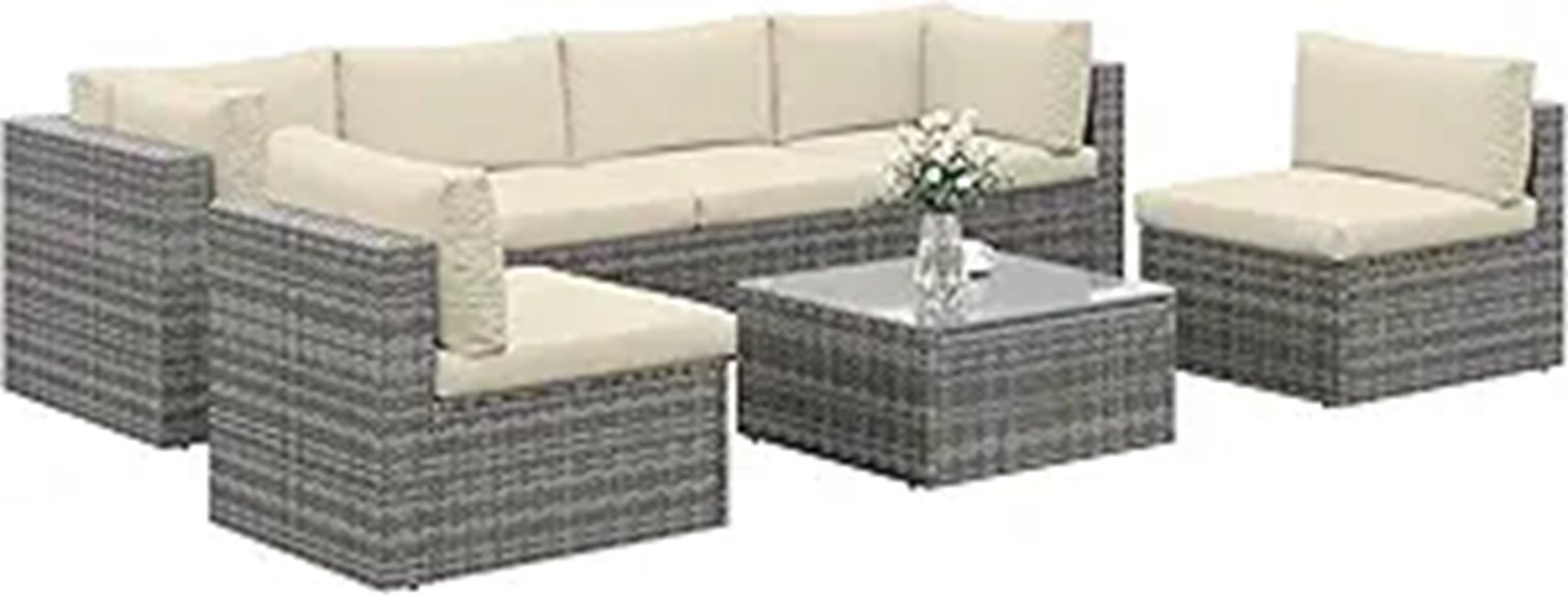 modular wicker patio set