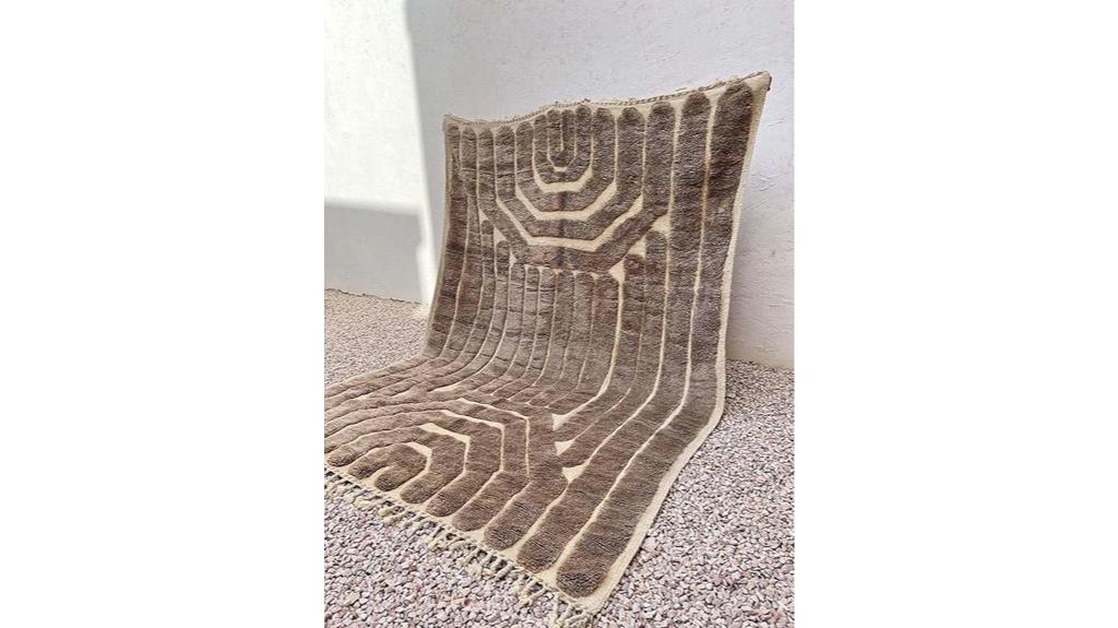 moroccan beige brown rug