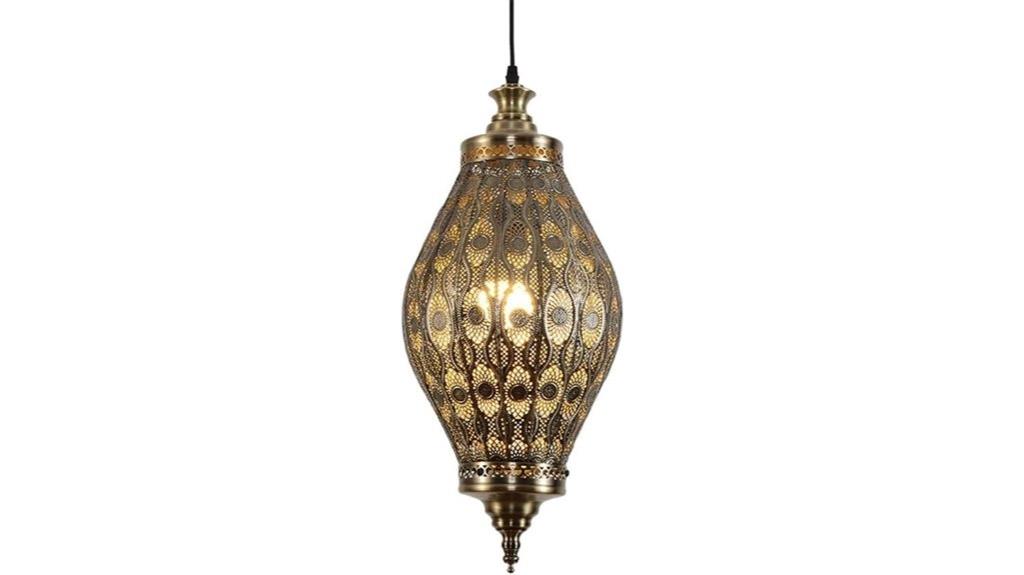 moroccan turkish iron pendant