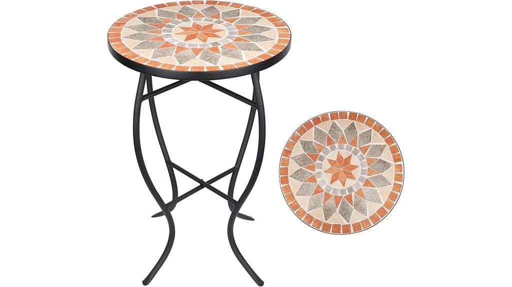 mosaic ceramic side table
