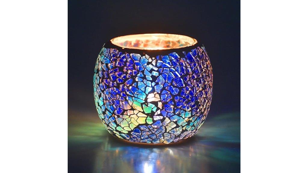 mosaic glass tea light