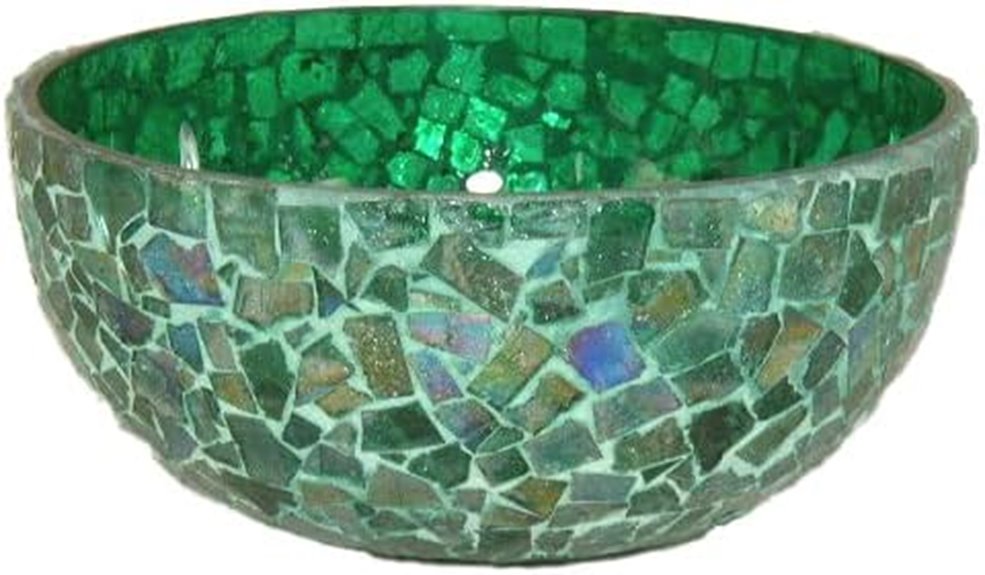 mosaic glass vase decor