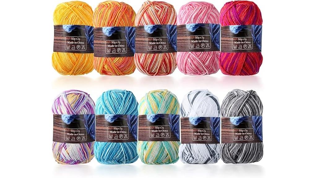 multi color acrylic yarn kit