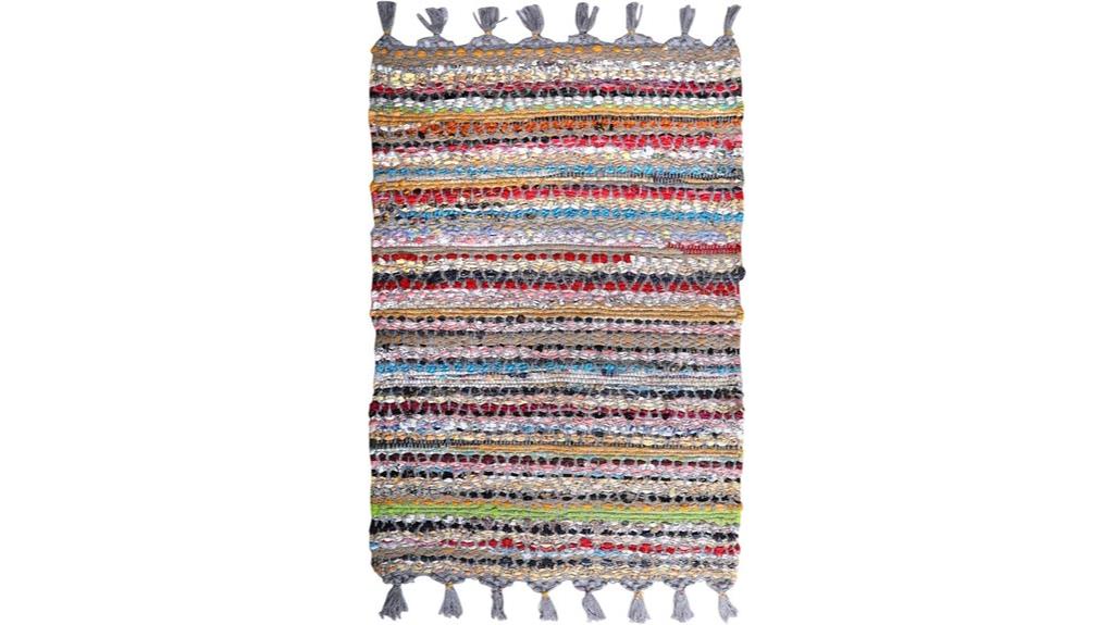 multicolor cotton rag rug