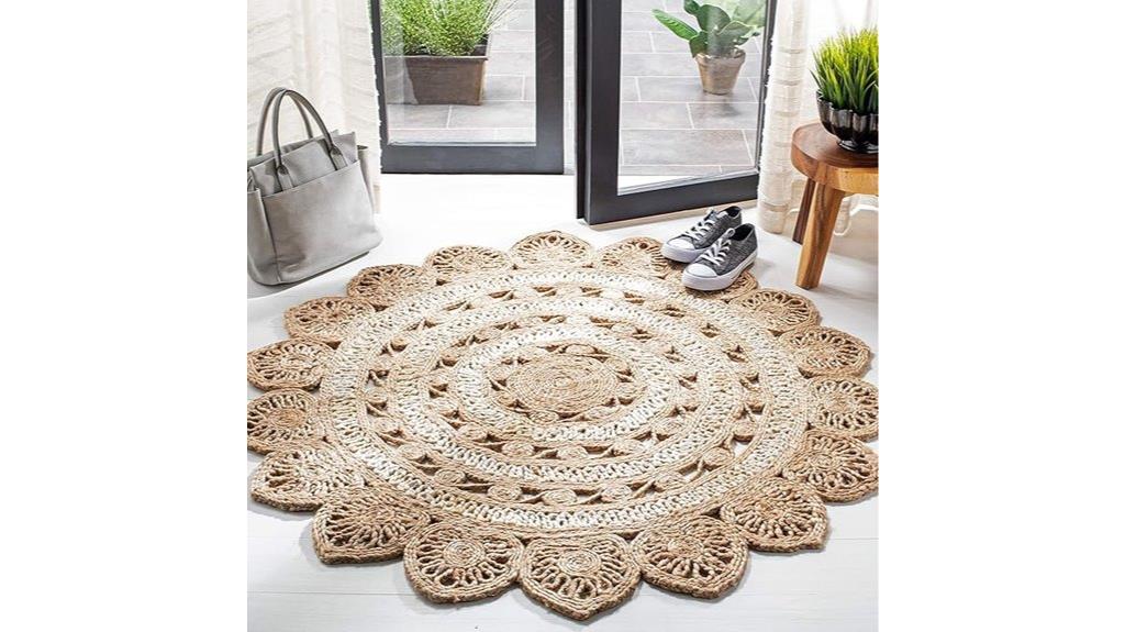 natural jute round rug