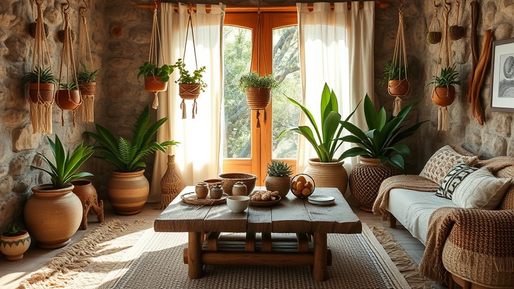 natural materials create cozy ambiance