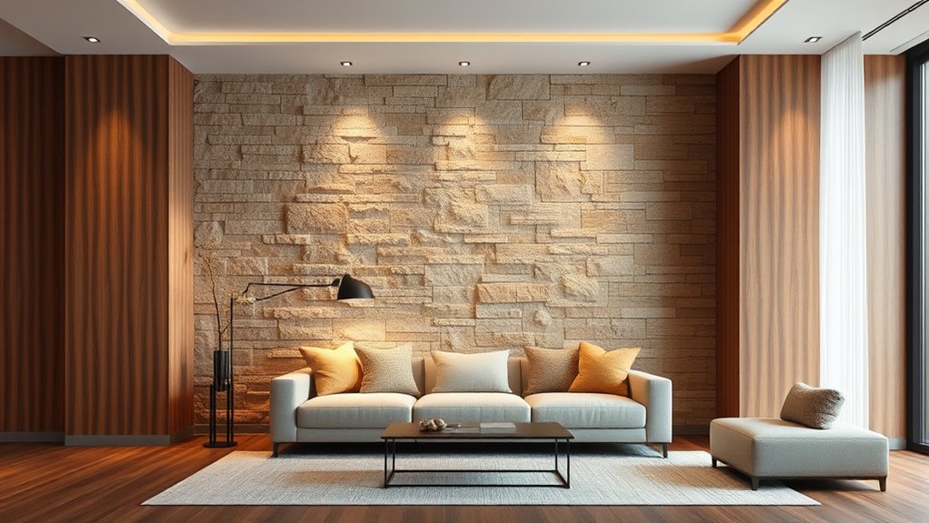 natural textured material accents