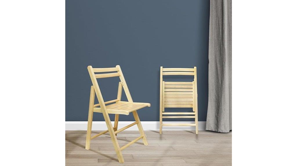 natural wooden folding chairs