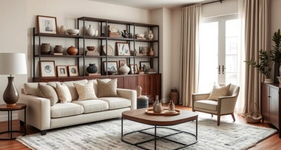 neutrals enhance eclectic style