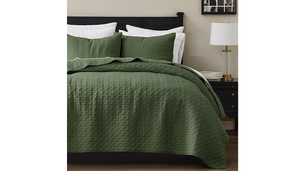 olive green cotton bedding