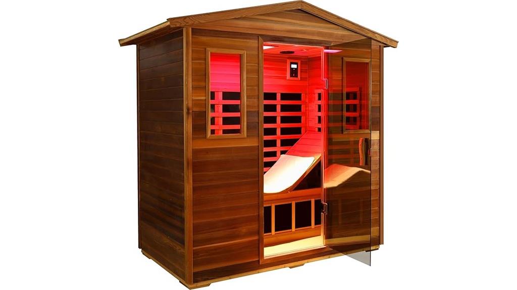 outdoor infrared sauna experience
