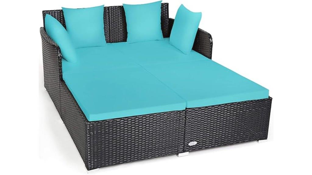 outdoor rattan daybed cushions