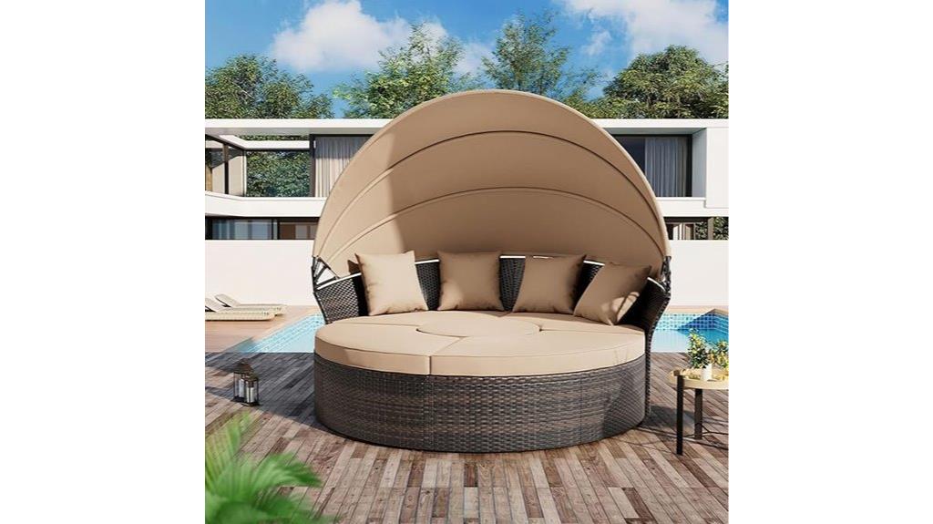 outdoor round canopy bed