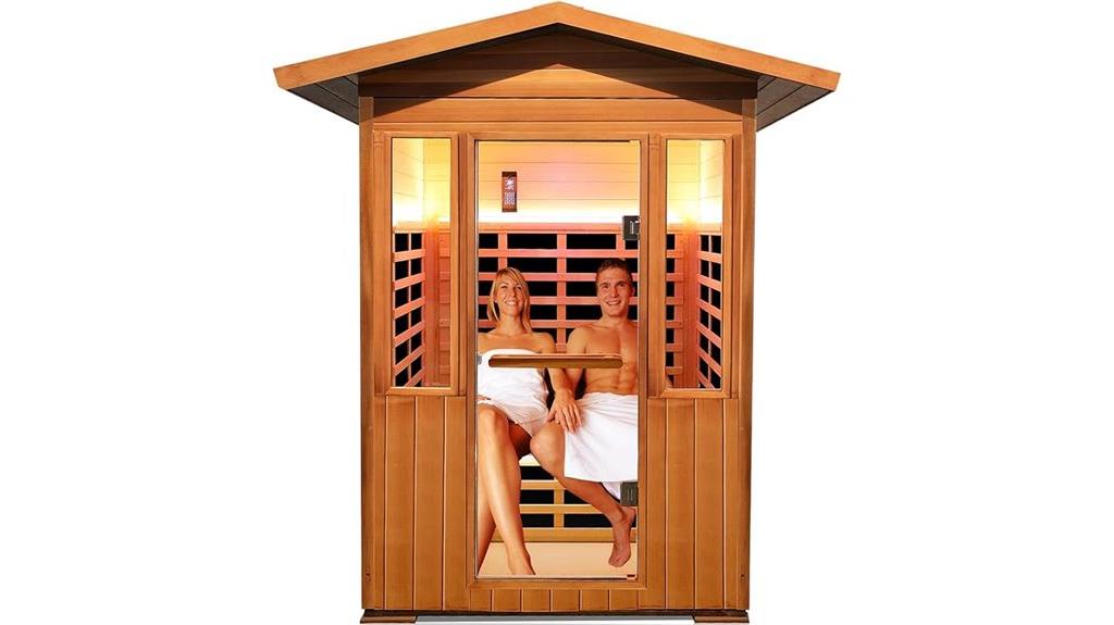 outdoor sauna for two