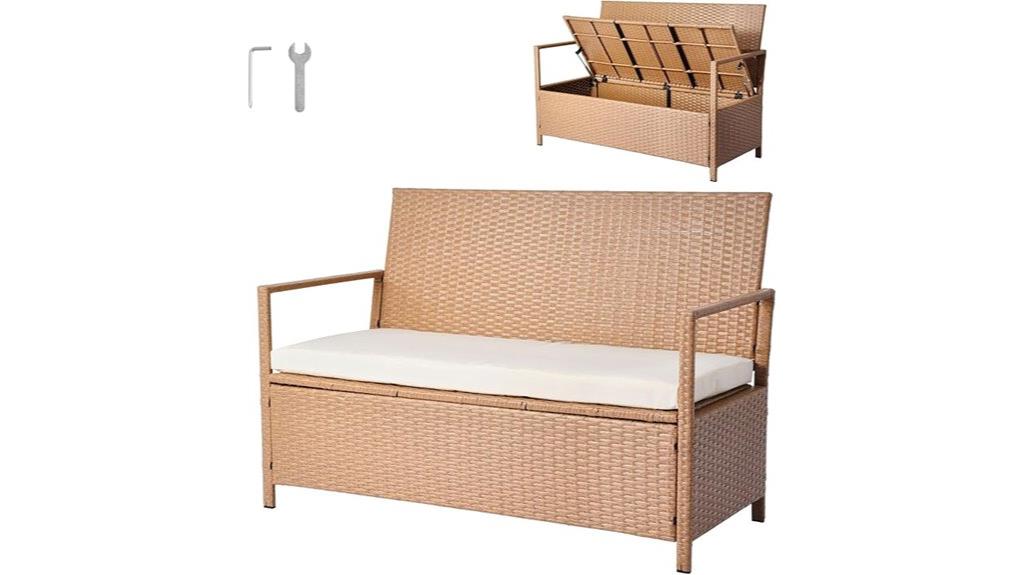 outdoor storage bench