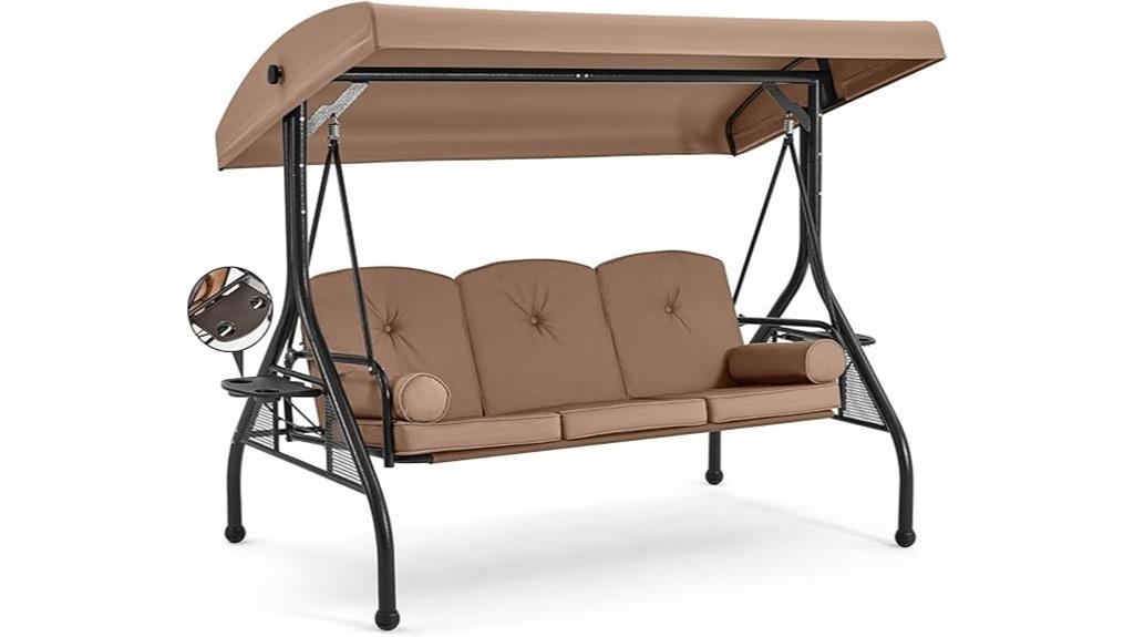 outdoor swing with canopy