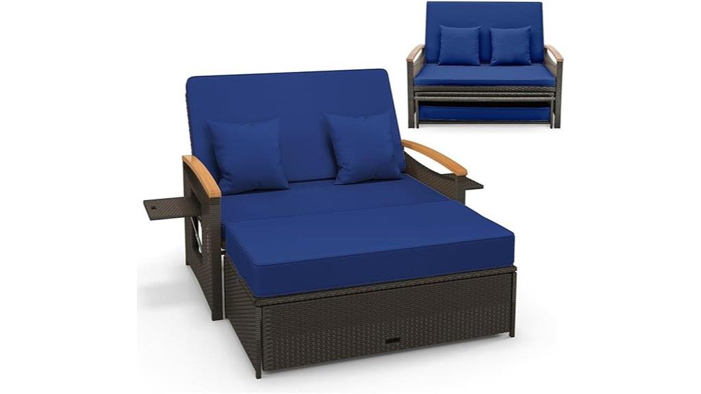 outdoor wicker daybed