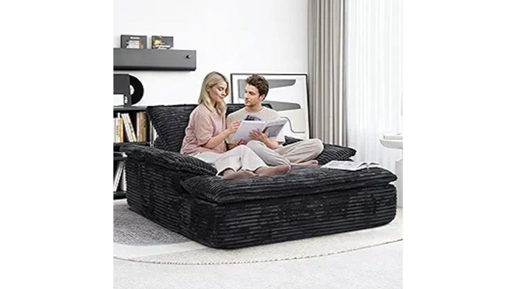 oversized chaise lounge bed