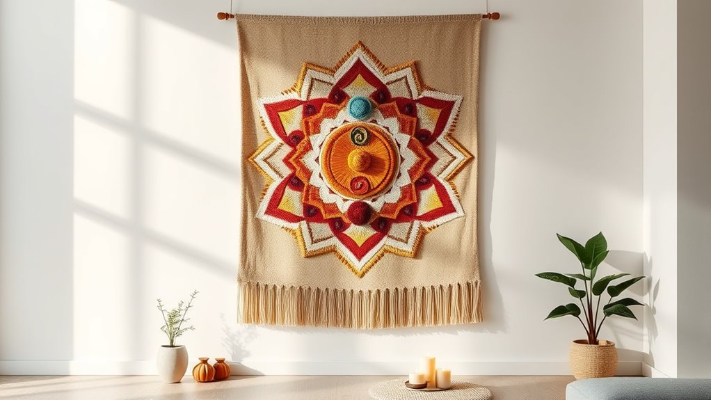 oversized chakra wall decor