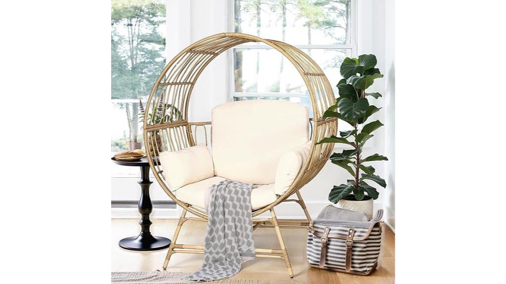 oversized rattan egg chair