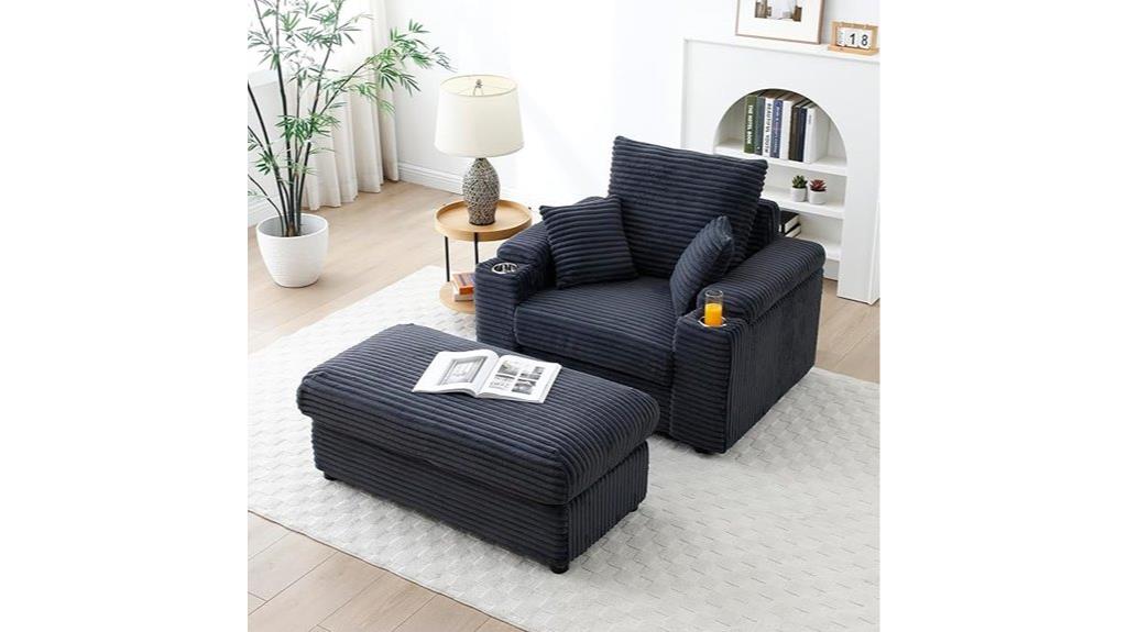 oversized sofa with storage