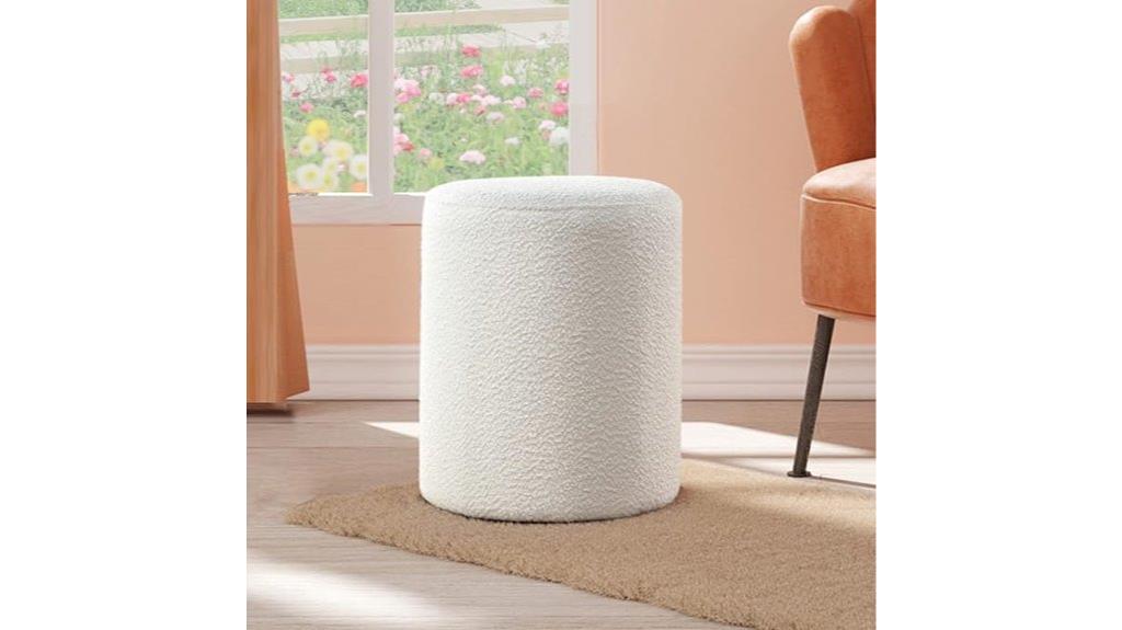 padded round ottoman stool