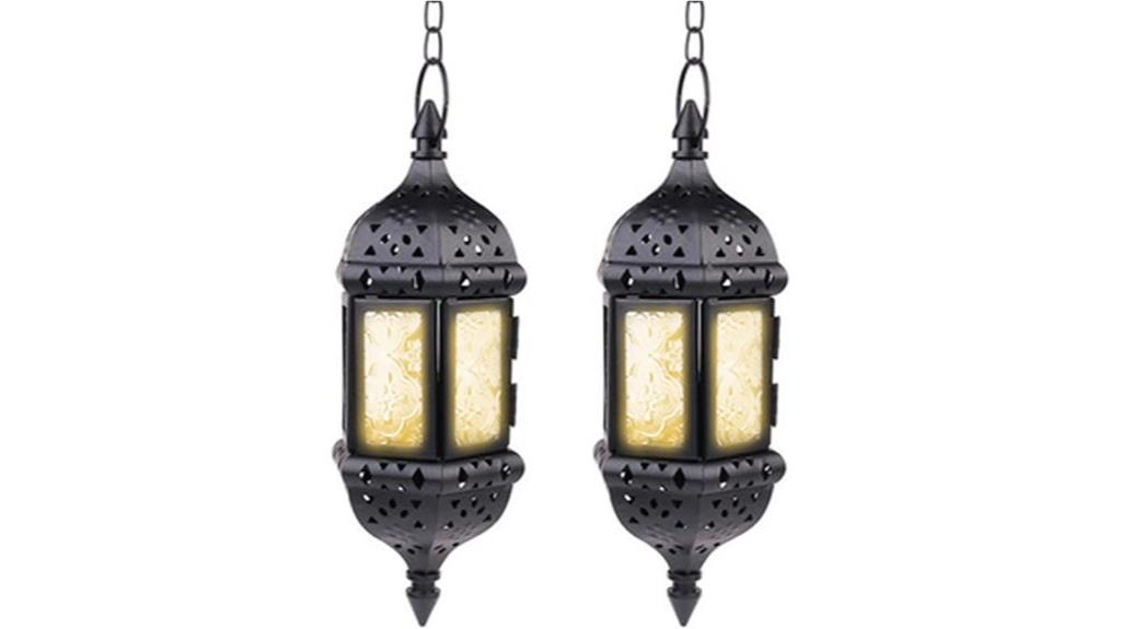 pair of hanging lanterns