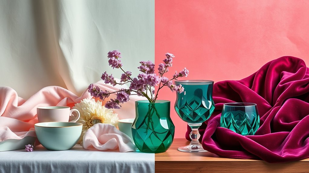 pastel and jewel tones