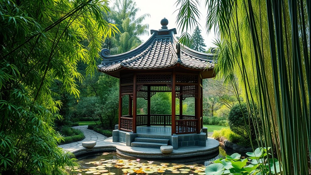 pavilions enhance garden harmony