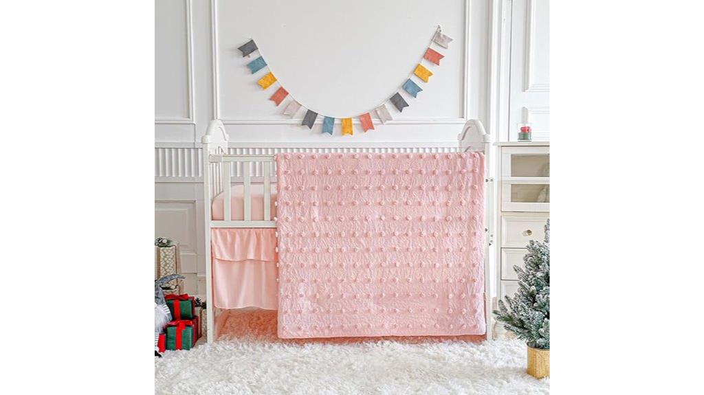 pink crib bedding set