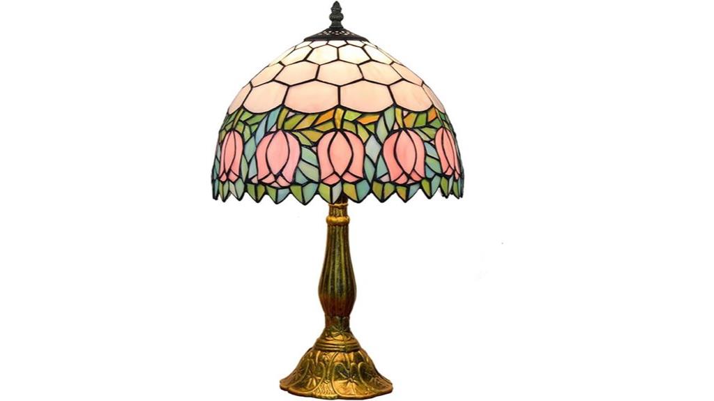 pink tulip tiffany lamp