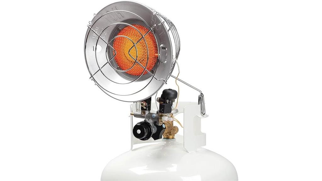 portable grey propane heater