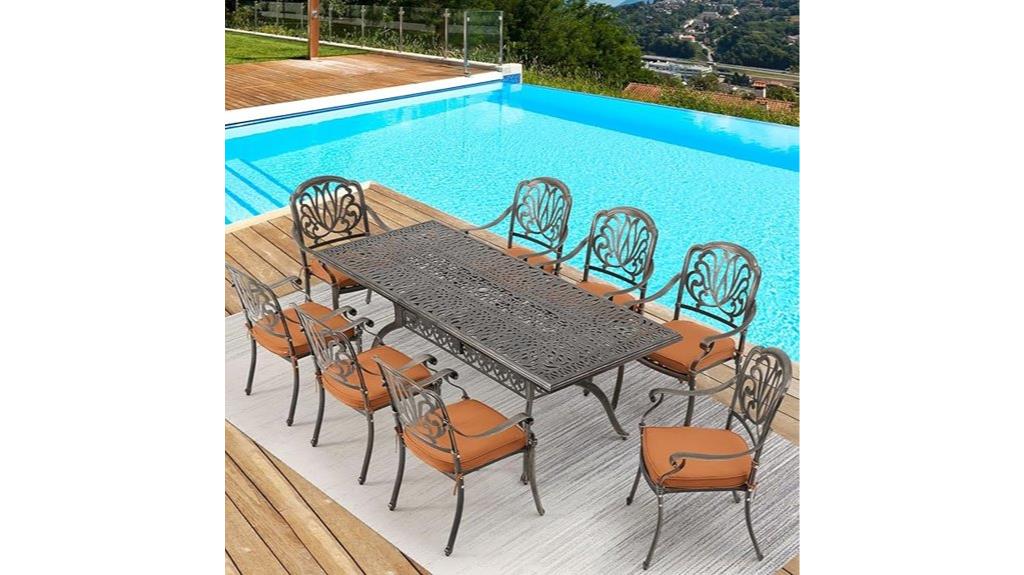 premium aluminum outdoor dining