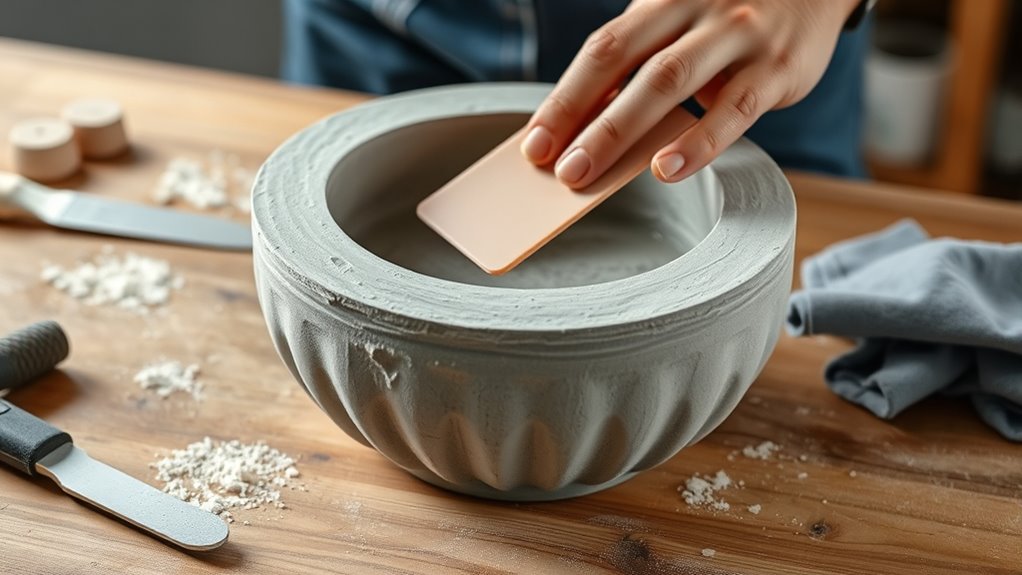 prepare mix finish texture