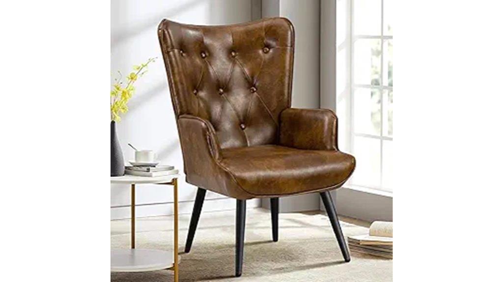 pu leather accent chair