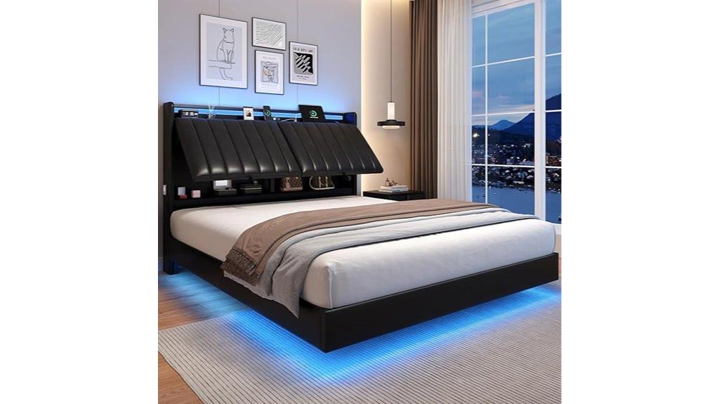 queen bed with storage