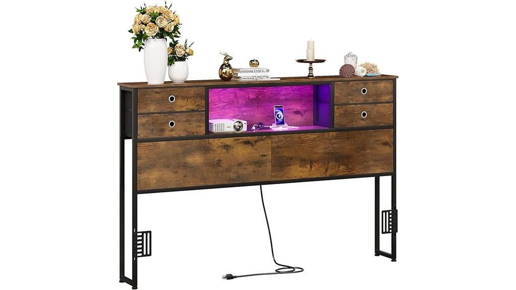 queen headboard with storage