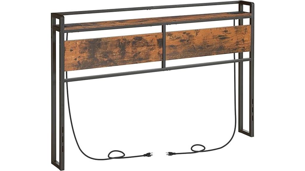 queen size headboard with outlets