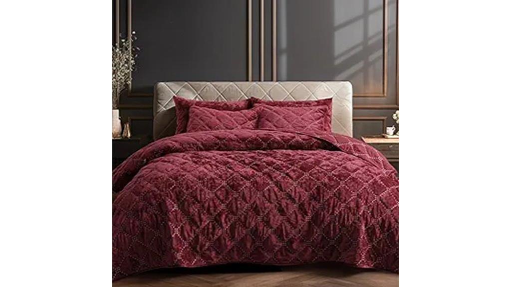 queen size velvet quilt