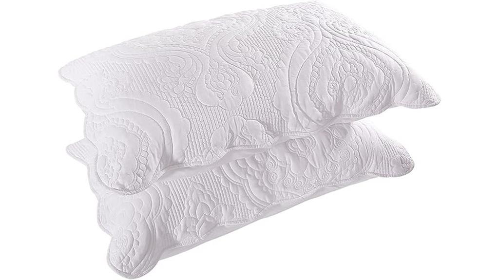 quilted pillow sham set