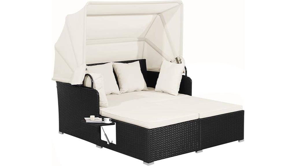 rattan daybed with canopy
