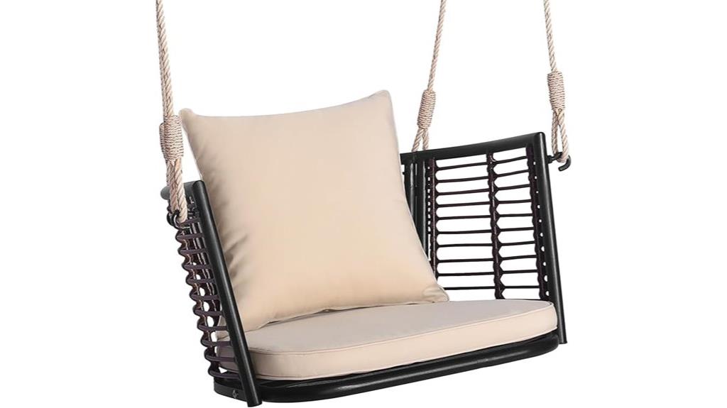 rattan porch swing chair